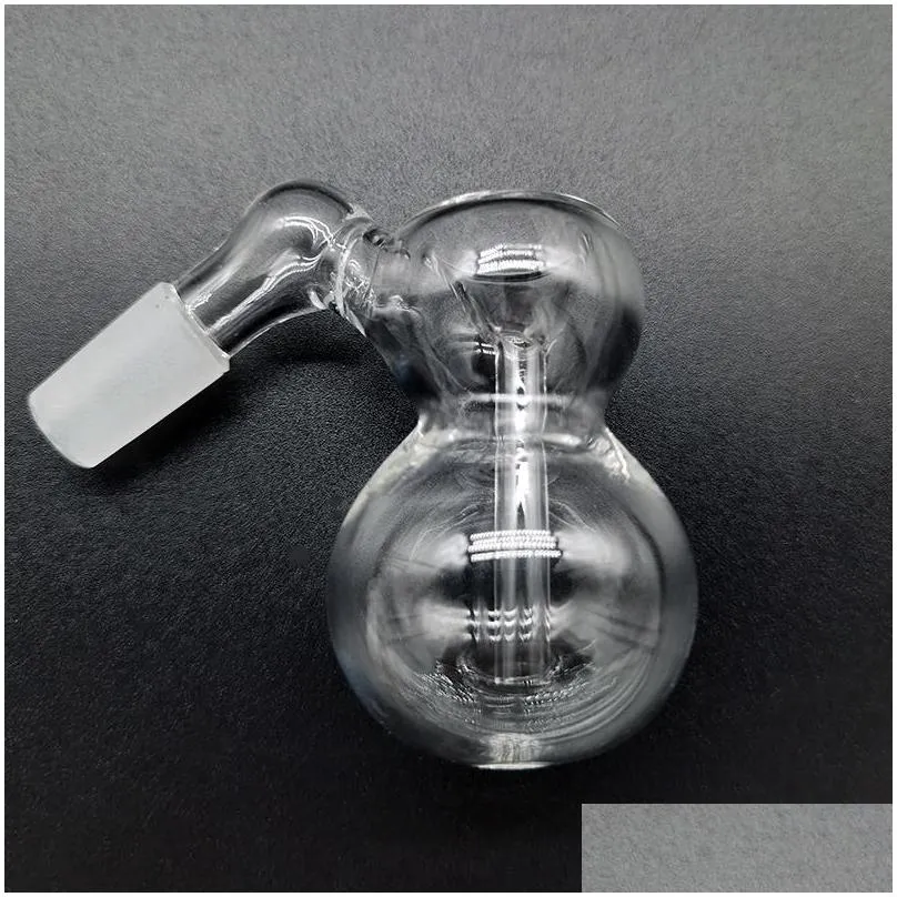 Smoking Pipes Glass Ash Catcher Bowl For Tornado Hookahs Bong Dab Rigs 14Mm 18Mm Two Joint Size Gourd Shape Percolator Downstem With F Dhpun
