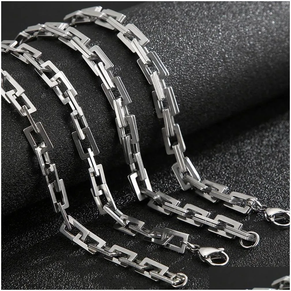 7mm wide double layer chain necklace for men 14k white gold 45/50/55/60/65cm long mens chains necklaces choker man kpop hiphop