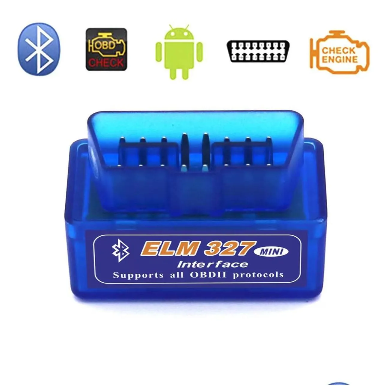 mini v2.1 elm327- obd2 blutoth adapter ulme 327 v1.5 obdii scanner diagnosescan-werkzeug auto code reader obdii elm327