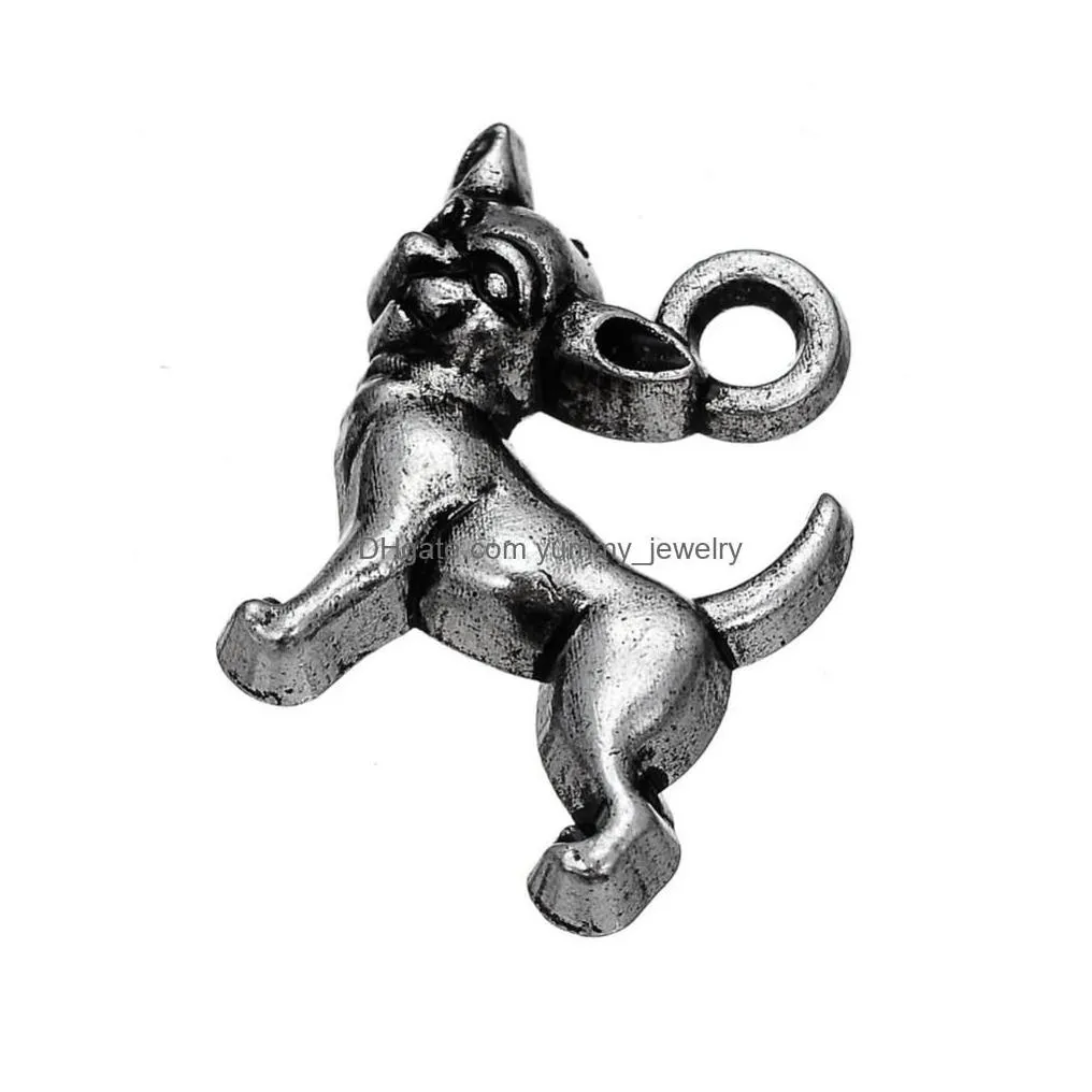 charms fashion easy to diy 30pcs chihuahua dog animal metal antique sier filled single side jewelry making fit for drop delivery f