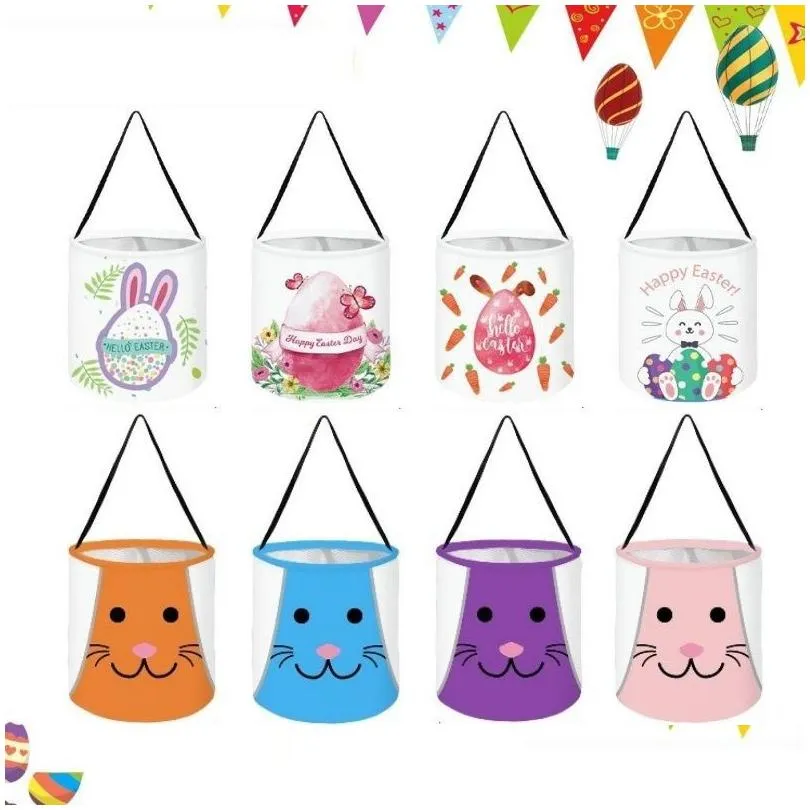 party favor easter egg basket kids rabbit handbag easter-day eggs bucket bunny ear candy gift tote bag t9i002566