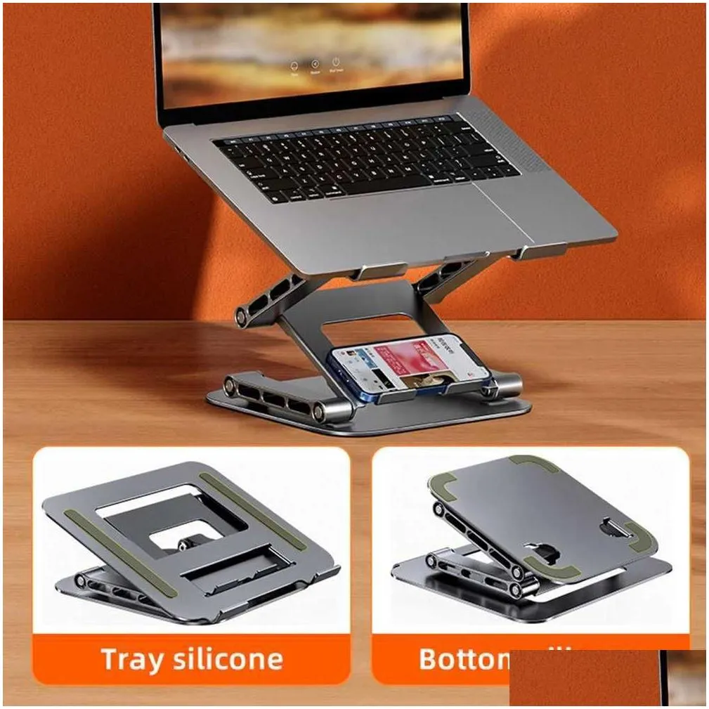 tablet pc stands laptop stand aluminium allo foldable notebook support for the tablet macbook portable fold holder cooling bracket support
