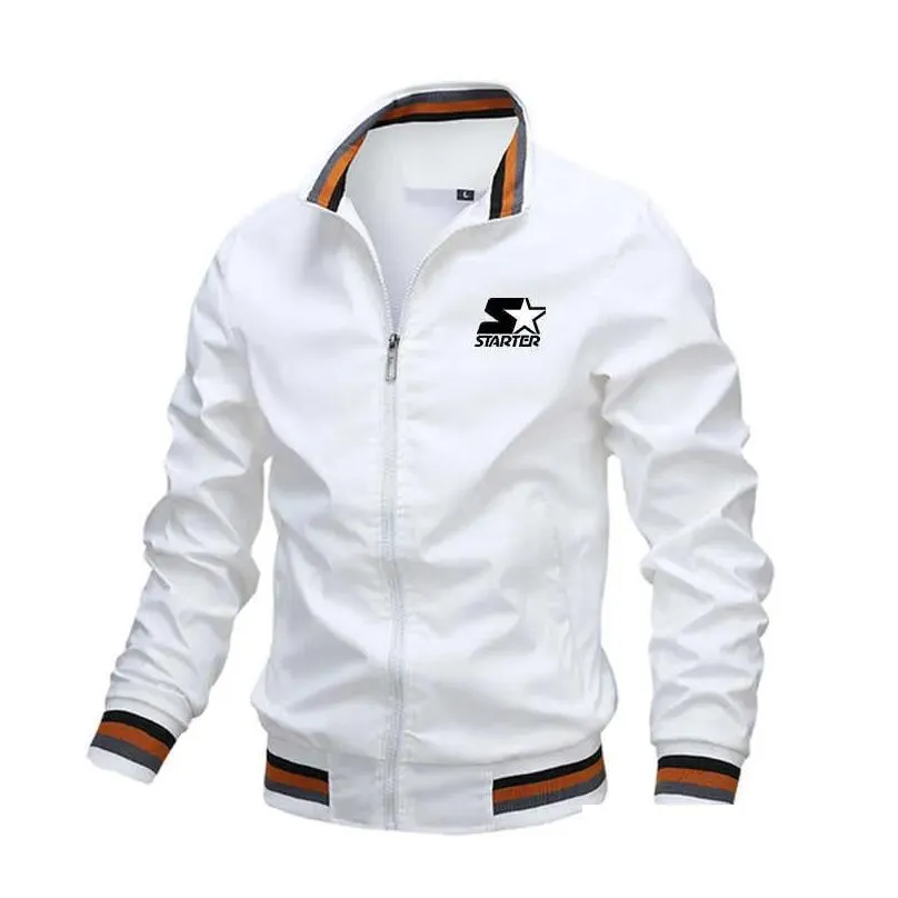 Men`S Jackets Jackets Starter Brand Outdoor Cam Mountaineering Stand Collar Fashion New Men039S Breathable Waterproof Windbreaker Adve Otmnt