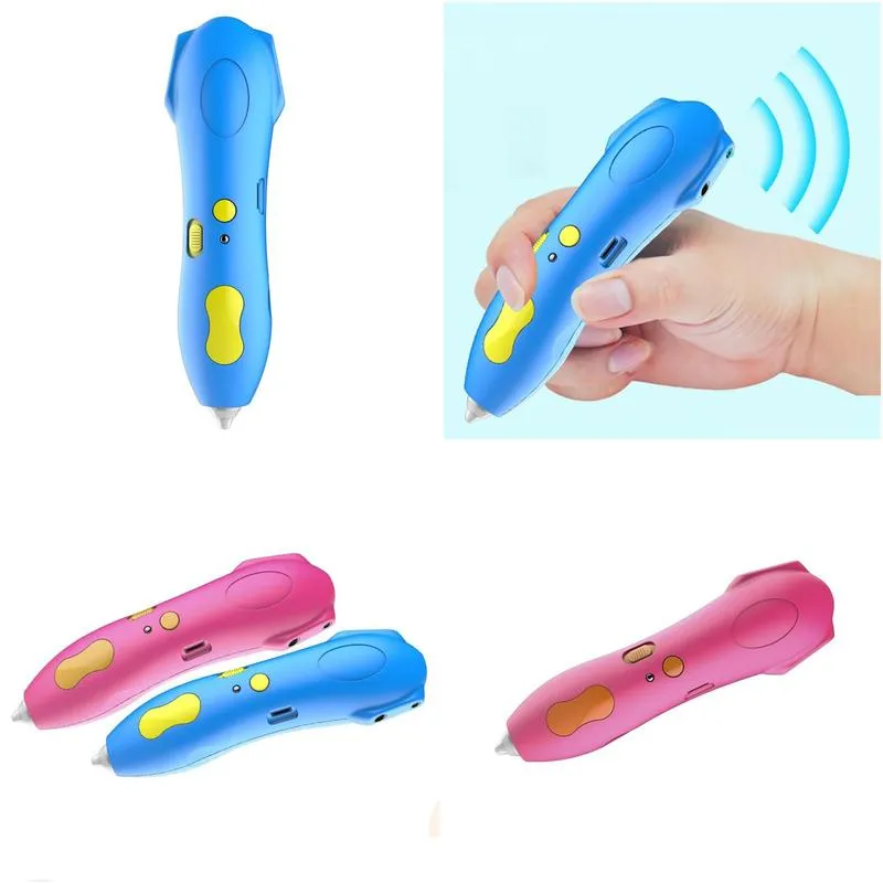 children`s 3d printing pen low temperature 3d three-dimensional graffiti pen wireless student painting pen