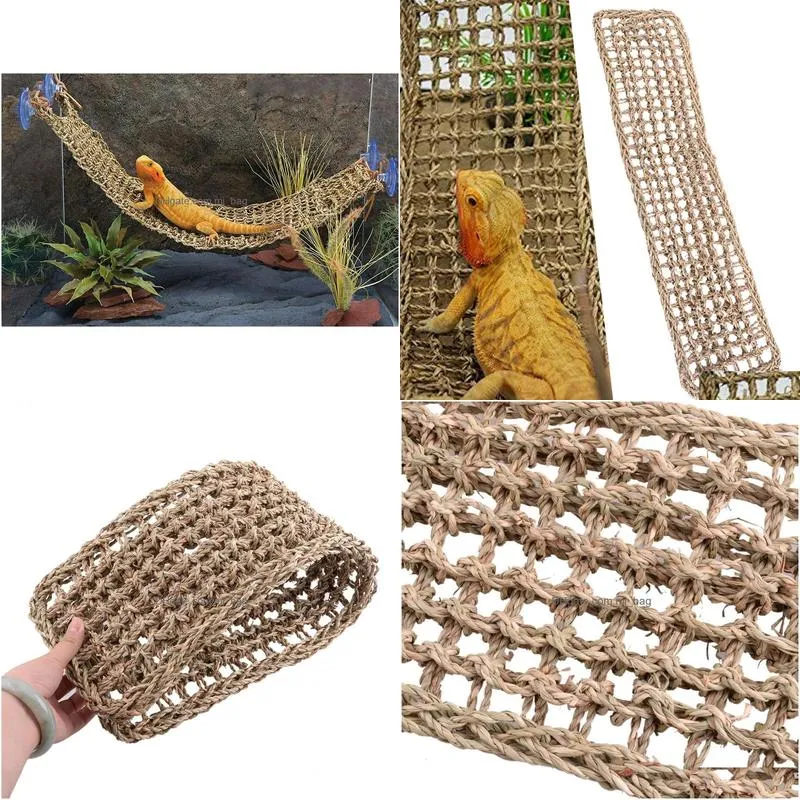 Reptile Supplies Decor Rec Reptile Lizard Lounger Bearded Dragon Sea Hammock Swing Hanging Net For Anole Gecko Iguana Hermit Crab Drop Dh4Vm