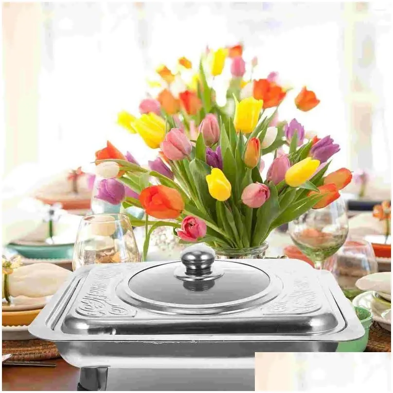 dinnerware sets pot steel buffet banquet warming trays snack dish stainless serving holder for