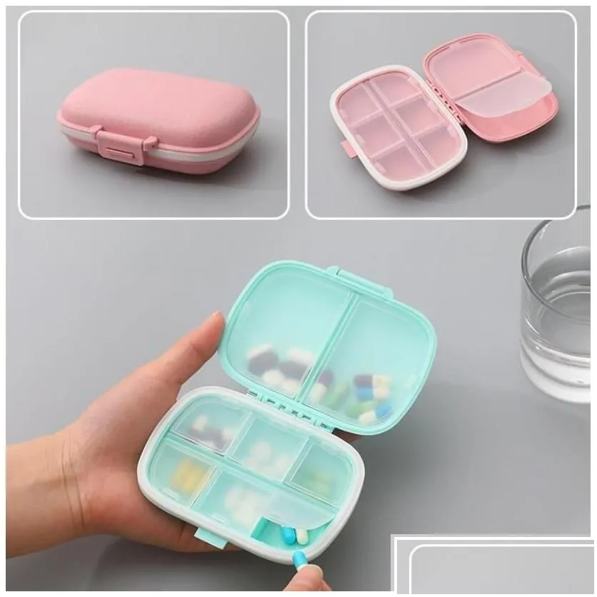 storage boxes bins 8 grids portable travel pill case with cutter organizer medicine container tablet box plastic pills drop delive