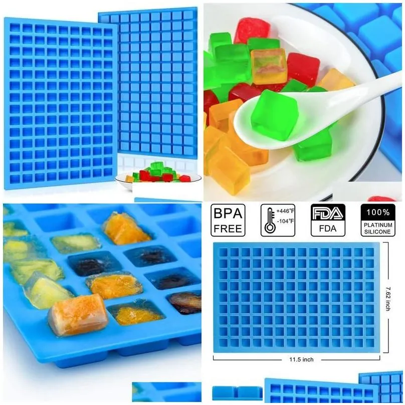 baking moulds 126 cavities square sile molds mini cheese hard candy chocolate gummy caramel ice cubes jelly mods 220509 drop deliver