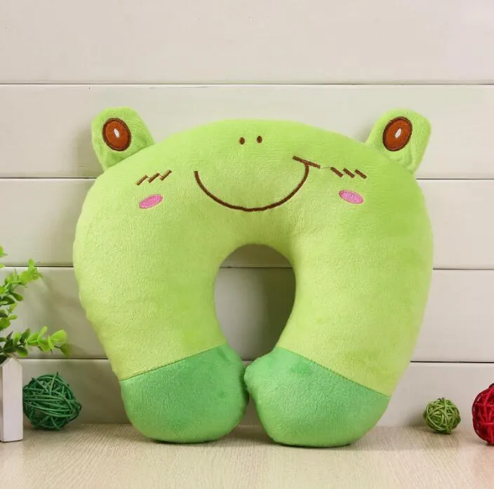 9 colors soft u-shaped plush sleep neck protection pillow office cushion cute lovely travel pillows for children/adults