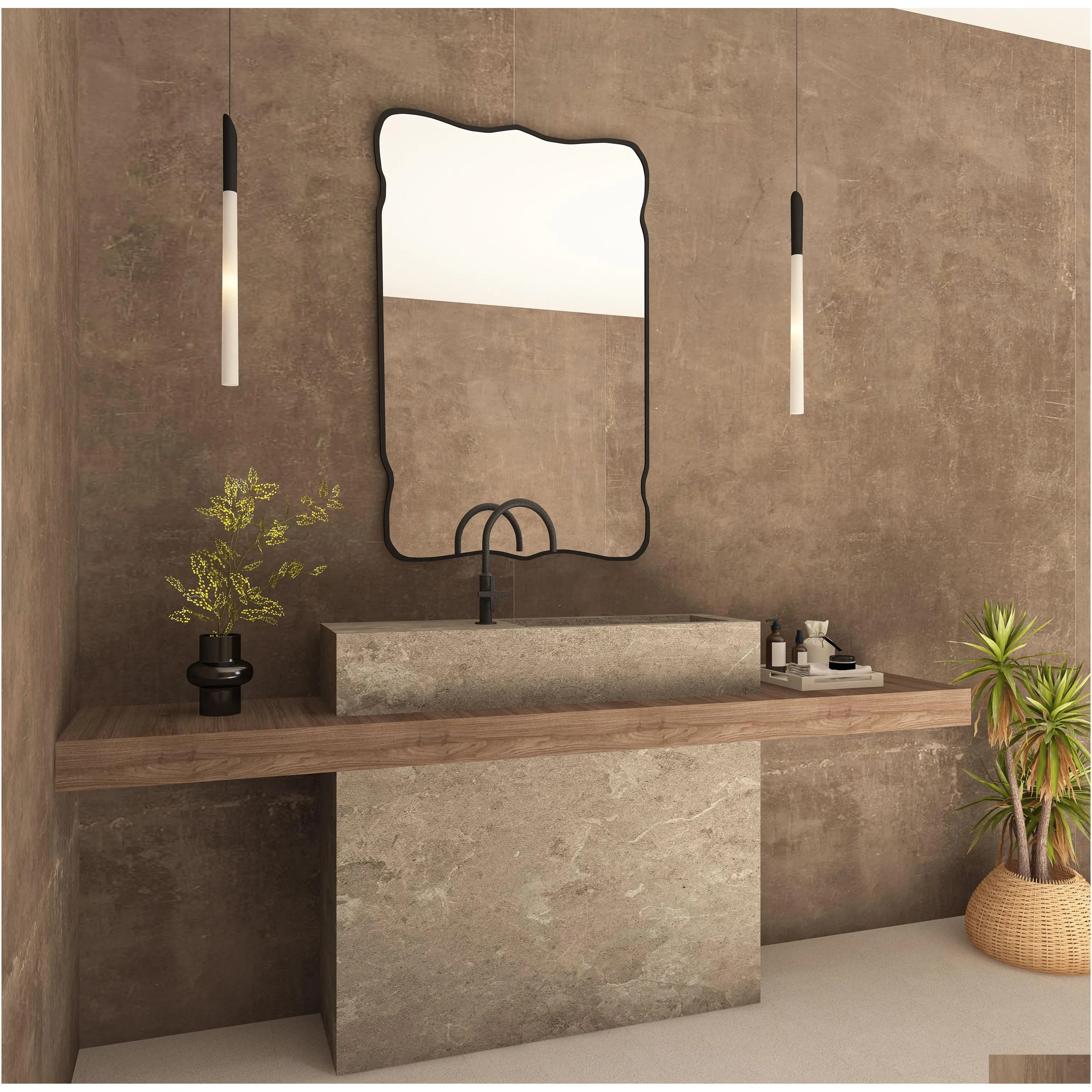 Mirrors Mirror Home Decor Aesthetic Wall Design Irregar Style Bathroom Drop Delivery Home Garden Home Decor Otkdw