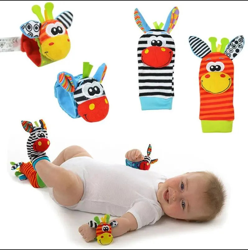 baby rattles wristband rattle socks plush toy newborn animal cute cartoon