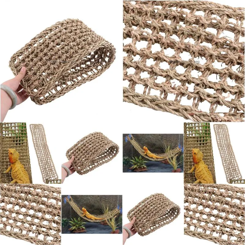 Reptile Supplies Decor Rec Reptile Lizard Lounger Bearded Dragon Sea Hammock Swing Hanging Net For Anole Gecko Iguana Hermit Crab Drop Dh4Vm