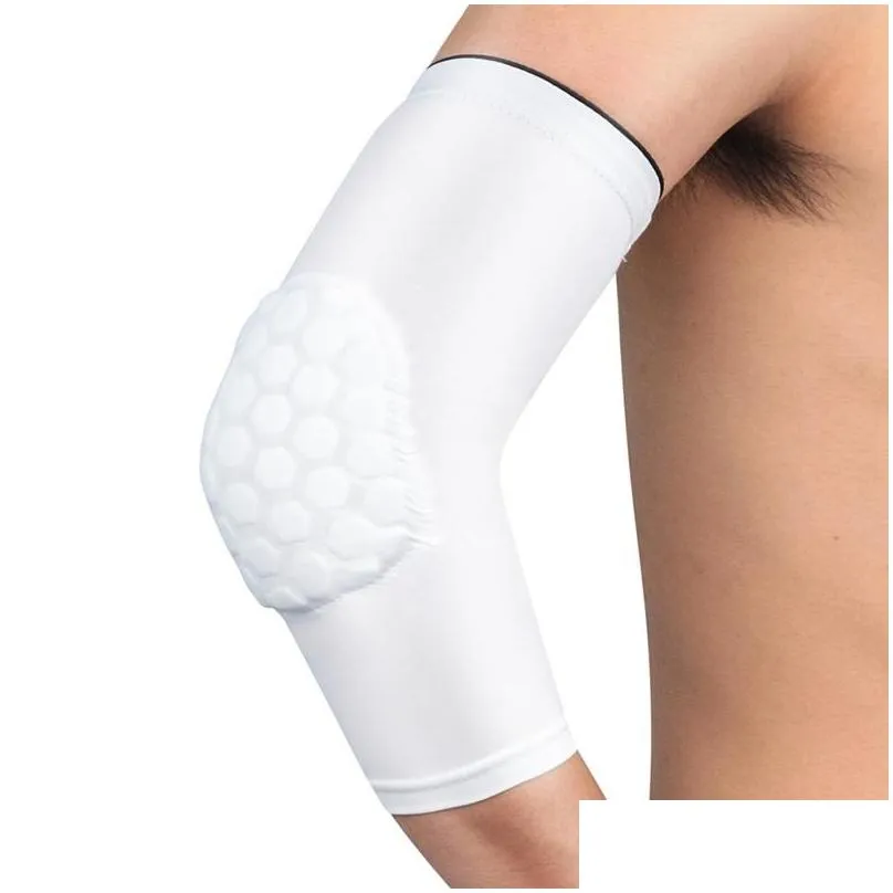 Elbow & Knee Pads Elbow Knee Pads 1Pc Pad Protector Anti-Slip Compression Arm Guard Brace Support Sleeve For Fitness Drop Delivery Spo Dhniw
