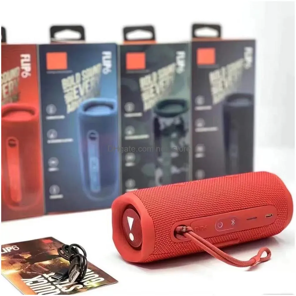 2023 flip 6 wireless bluetooth speaker mini portable ipx7 flip6 waterproof portable speakers outdoor stereo bass music track independent tf card