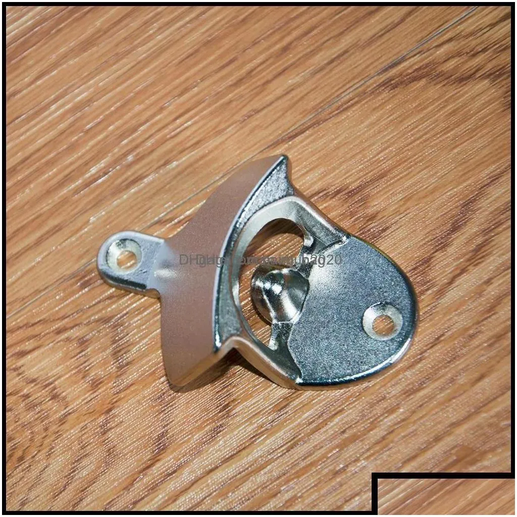 openers kitchen tools dining bar home garden stainless steel wall mounted bottle opener creative beer use screws fix on the drop deli