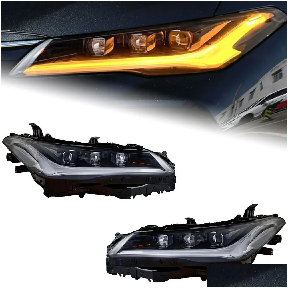 for  avalon 20 18-20 22 led head lamp upgrade drl dynamic signal lamp head lamp front light assembly