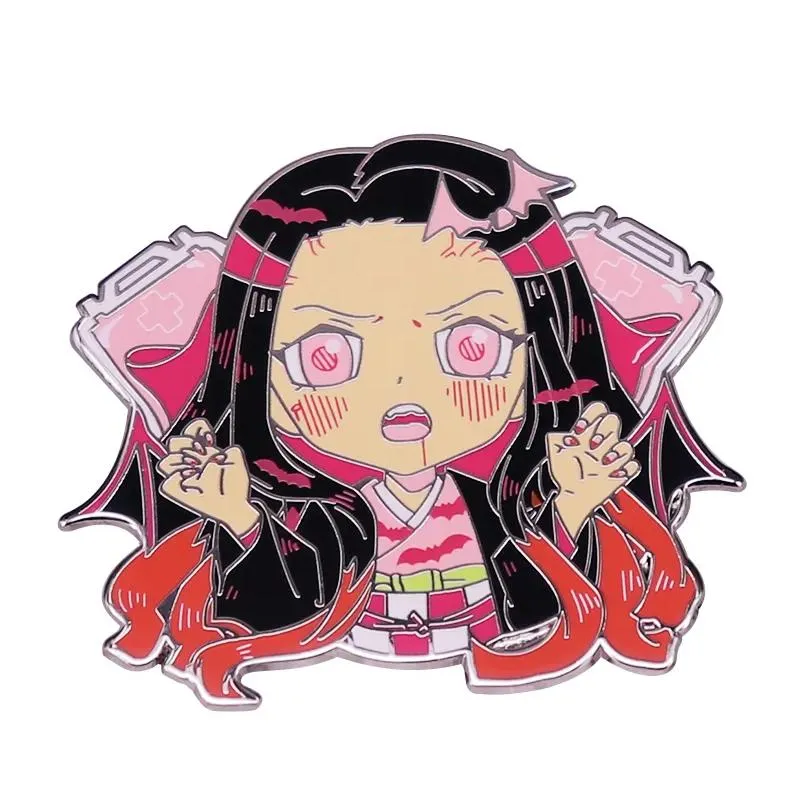 brooches kamado nezuko enamel pin anime pins badges on backpack cute things accessories for jewelry japanese manga year gift