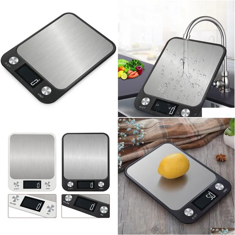 Measuring Tools Kitchen Scale Weighing Food Coffee Nce Smart Electronic Digital Scales Stainless Steel Design For Cooking And Baking D Otakm