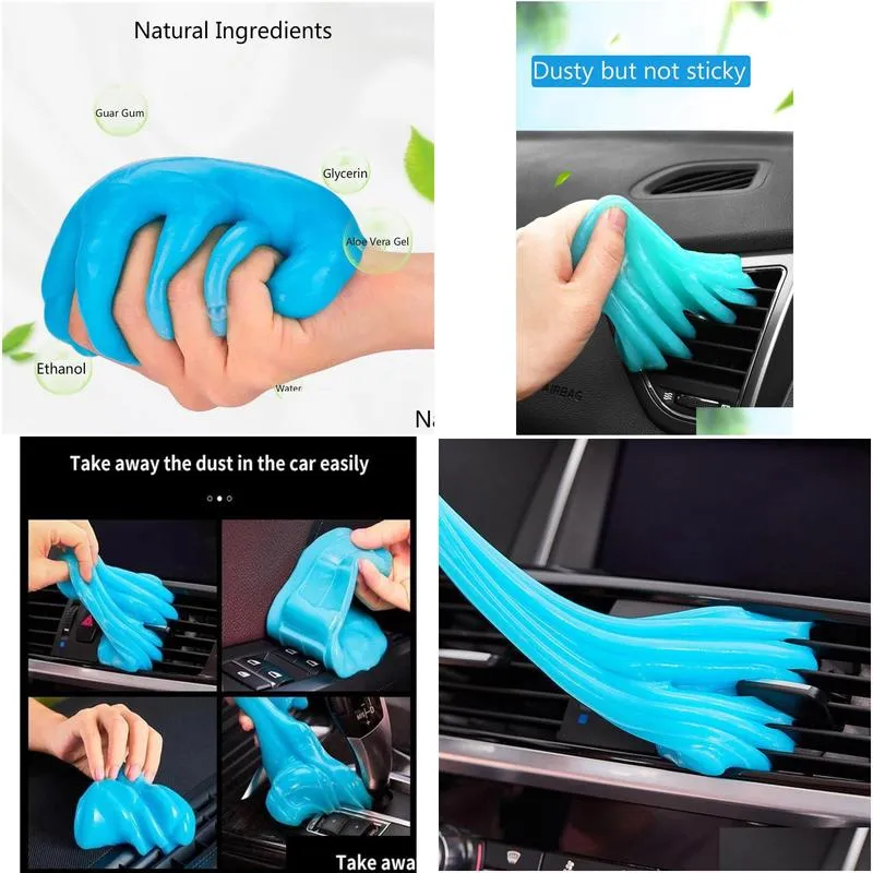 super auto car cleaning pad glue powder magic cleaner dust remover gel home computer keyboard clean tool clean7097080