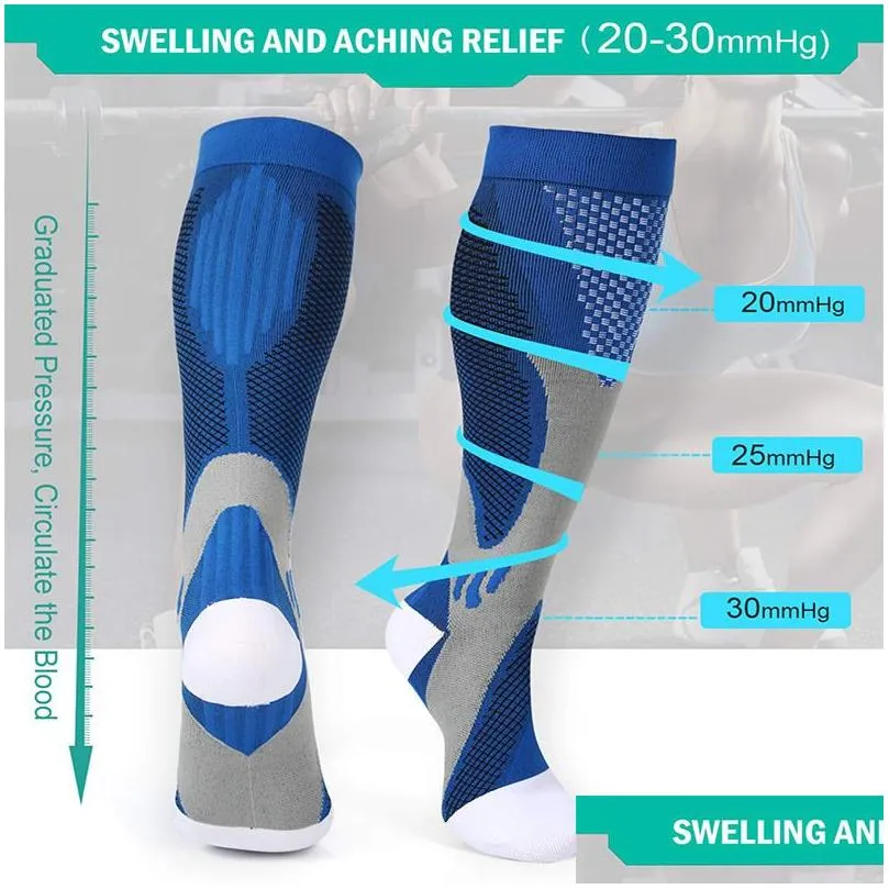 running men women compression socks football basketball sports socks varicose veins socks nylon medical nursing stockings outdoor cycling fitness training