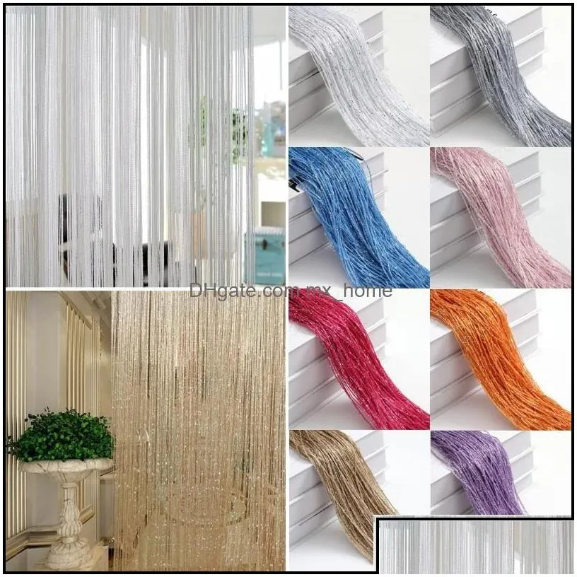 bedroom glitter window curtains thread string tassel bead panel divider hanging blinds vanlance living room drop delivery 2021 curtain