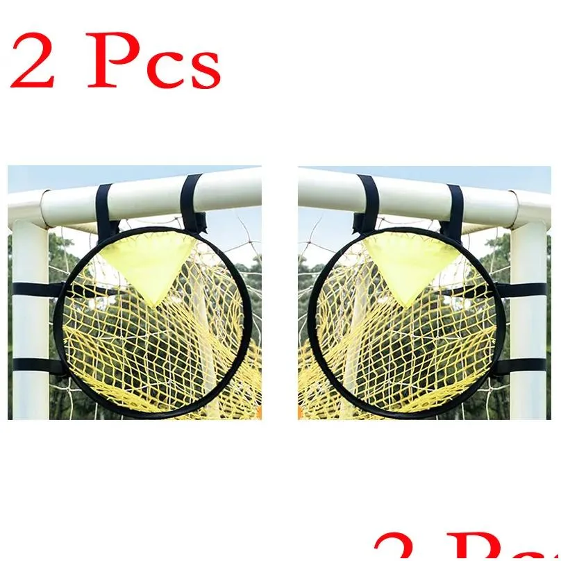 balls 2pc soccer training shooting net equipment football target goal youth free kick practice tops 230705