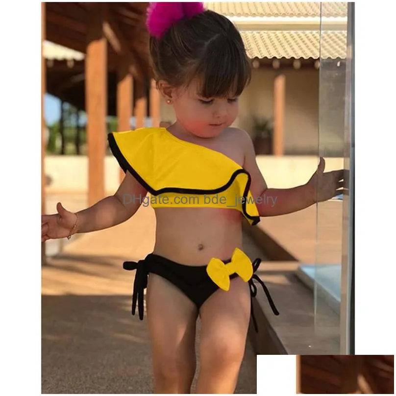 sfit summer baby girls bikini set two pieces swimsuit family matching mother swimwear beach ruffle bow costume bathing suit 3358590