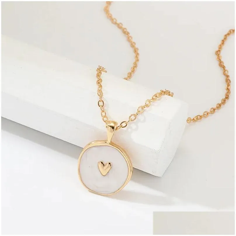 Pendant Necklaces Exquisite And Fashionable Geometric Alloy Drop Oil Star Moon Mti-Element Necklace Pendant Collarbone Drop Delivery J Otidy