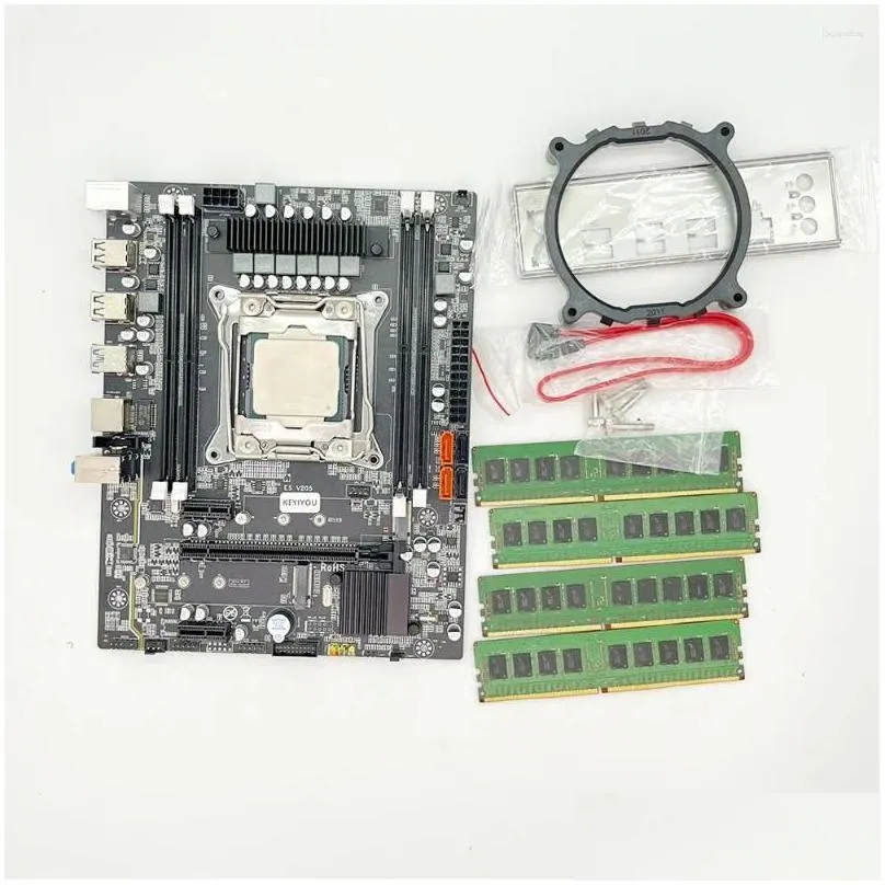 motherboards keyiyou lga 2011-3 x99 v205 kit xeon 2650 v4 cpu processor ddr4 64gb 2133mhz ecc reg ram support sata 3.0 nvme m.2 pcie