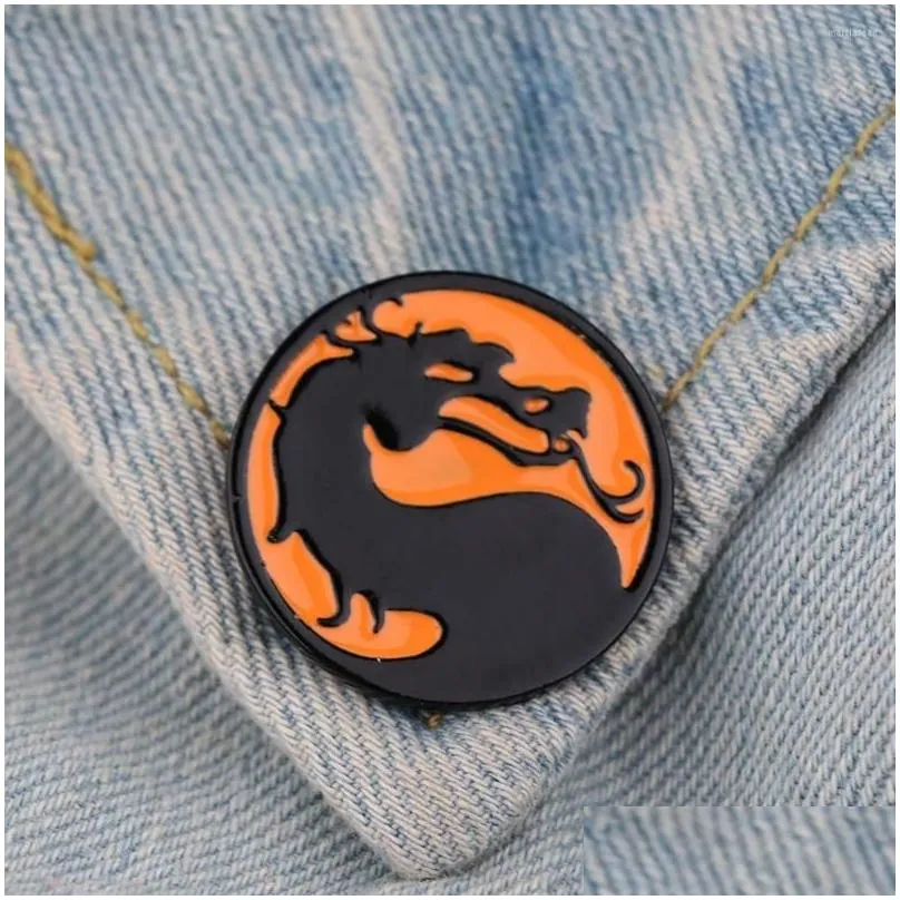brooches dz1821 game dragon creativity cool enamel pins badge for backpack collar lapel pin hat jewelry birthday gifts friends men