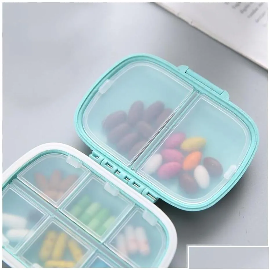 storage boxes bins 8 grids portable travel pill case with cutter organizer medicine container tablet box plastic pills drop delive