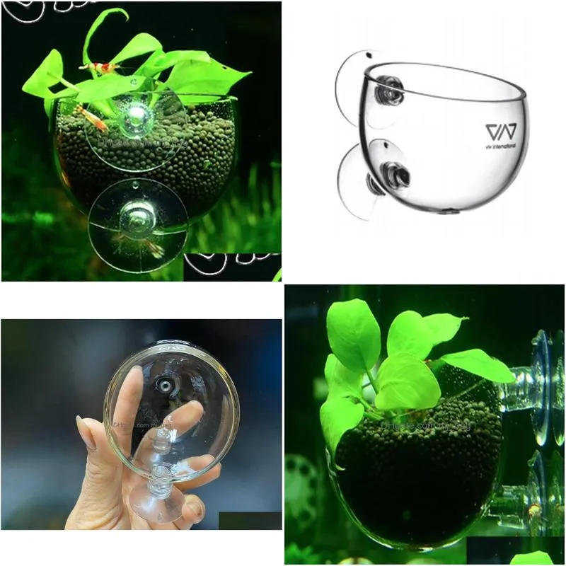 Aquariums Decorations Viv Crystal Glass Polkashaped Ctivating Landscape Cup Drop Delivery Home Garden Pet Supplies Aquariums Fish Dh2Ay