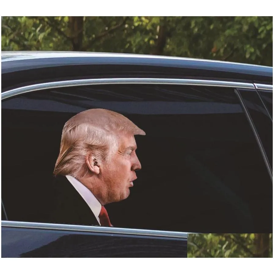 banner flags 25x32cm trump 2024 car sticker banner flags party supplies u.s. presidential election pvc cars window stickers drop del