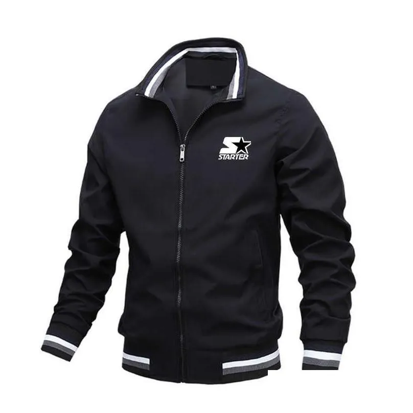 Men`S Jackets Jackets Starter Brand Outdoor Cam Mountaineering Stand Collar Fashion New Men039S Breathable Waterproof Windbreaker Adve Otmnt