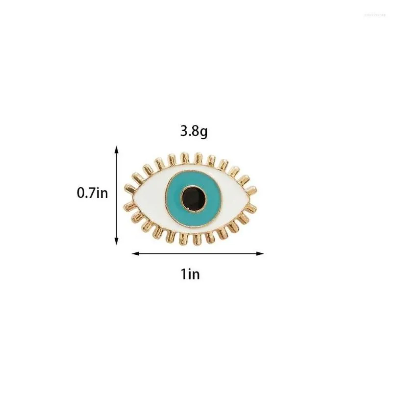 brooches rshczy 10pcs/lot vintage eyes enamel pin fashion shirt for women hat coat backpacks accessories jewelry gift