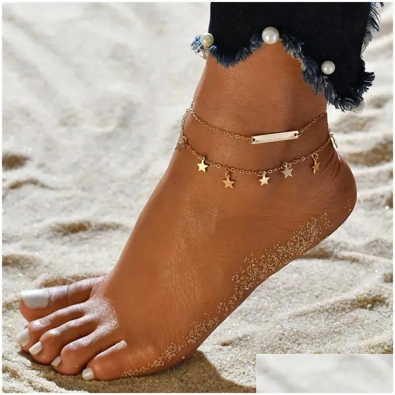 anklets modyle hiphop silver color lock for women thick chain ankle bracelet leg foot jewelry gifts