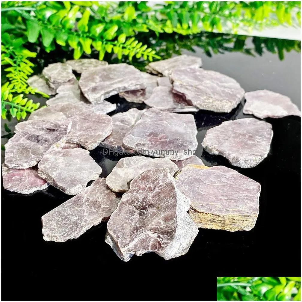 holiday gift natural lepidolite purple mica plate crystal stone treatment decoration craft and mineral