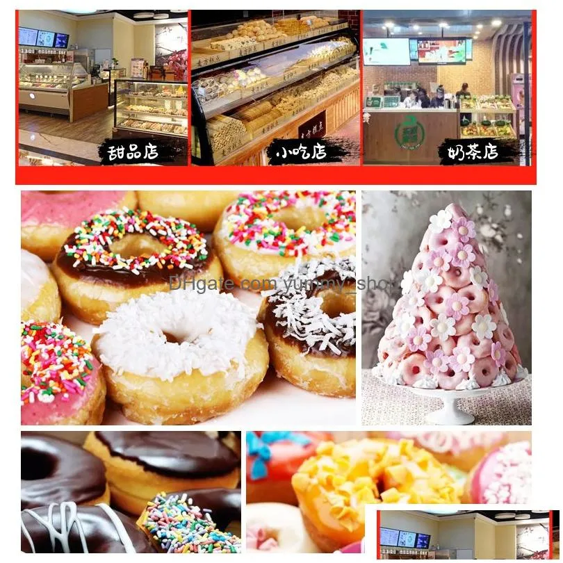 2000w micro computer control electric heating 4-row automatic donut making machine auto  maker