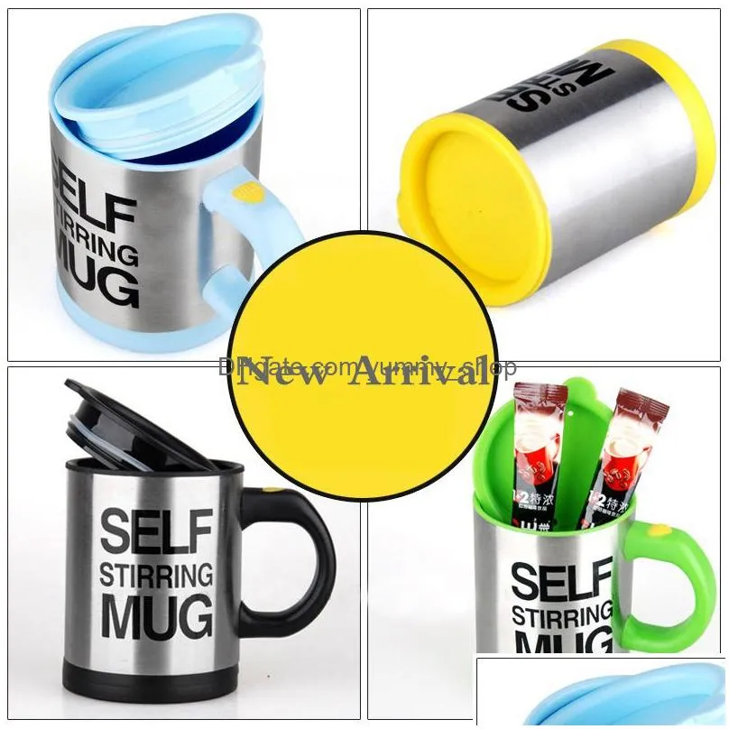400ml automatic self stirring mug coffee milk mixing mug stainless steel thermal cup electric lazy double insulated smart cup 220423