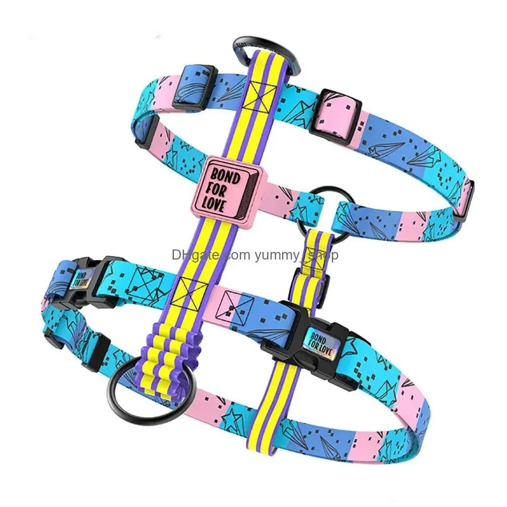 harnesses printed dog pet harness dog chest collar pet adjustable vest 4 size s m l xl for small medium big dogs german shepard