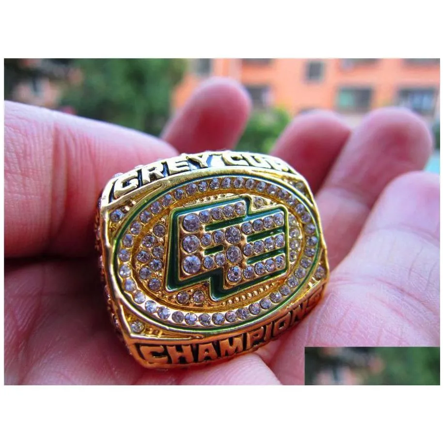 2003 edmonton eskimos the grey cup team championship ring with wooden box men sport fan souvenir gift wholesale drop drop delivery