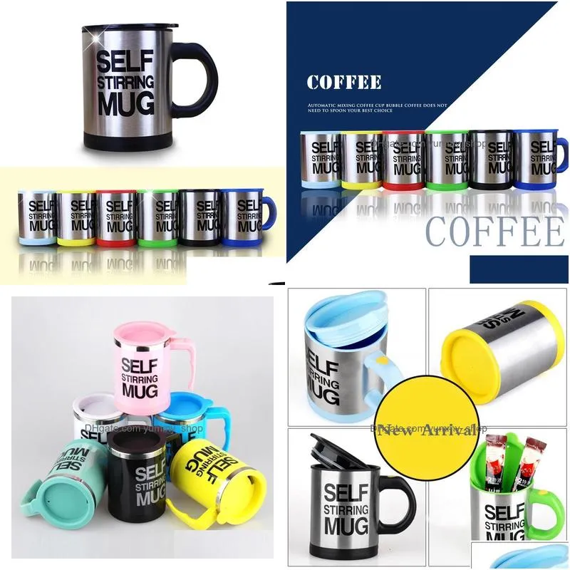 400ml automatic self stirring mug coffee milk mixing mug stainless steel thermal cup electric lazy double insulated smart cup 220423