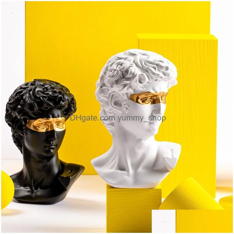 decorative objects figurines resin mold statues ornaments for home decoration office desk accessories bust sculpture decor living room david