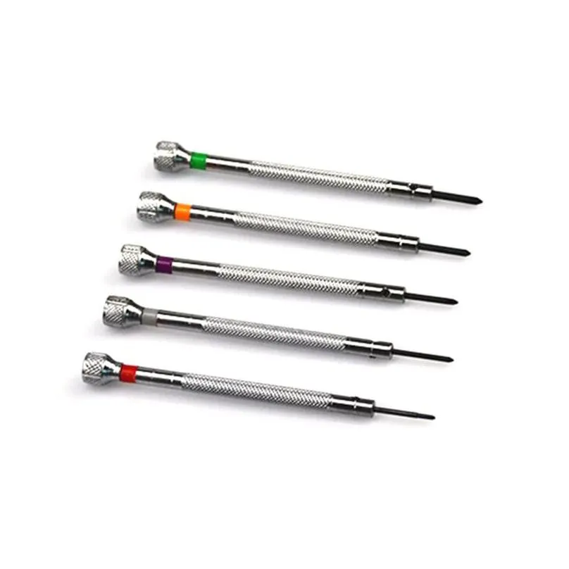 Screwdrivers 13 Pieces Of 0.6-2.0Mm Slotted Cross Screwdriver Set Professional Watch Manufacturer Repair Tool Drop Delivery Dh3Rc