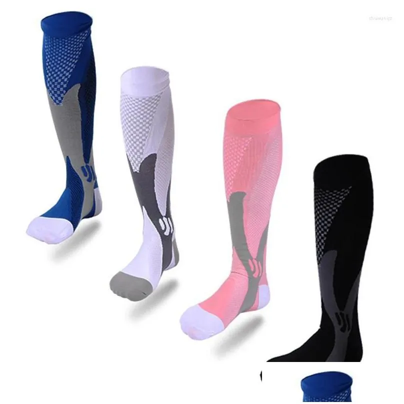 Sports Socks Honeycomb Dot Football Top Quality Professional Brand Sport Breathable Bicycle Stocking Outdoor Soccer Sock Calcetines D Dhwpy