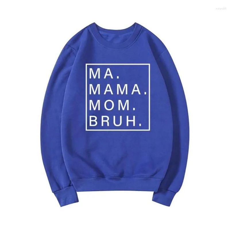 Women`S Hoodies & Sweatshirts Womens Hoodies Ma Mama Mom Bruh Sweatshirt Funny Hoodie Sweatshirts Women Long Sleeve Plover Mothers Da Dhxas