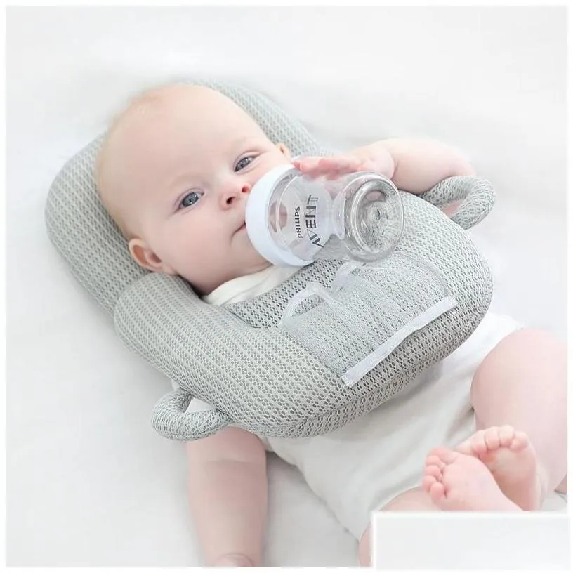 pillows infant baby girls self feeding nursing pillow ushape with fixed bottle bag double ears handle accessory born drop delivery k