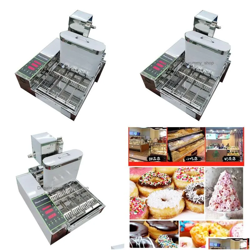 2000w micro computer control electric heating 4-row automatic donut making machine auto  maker