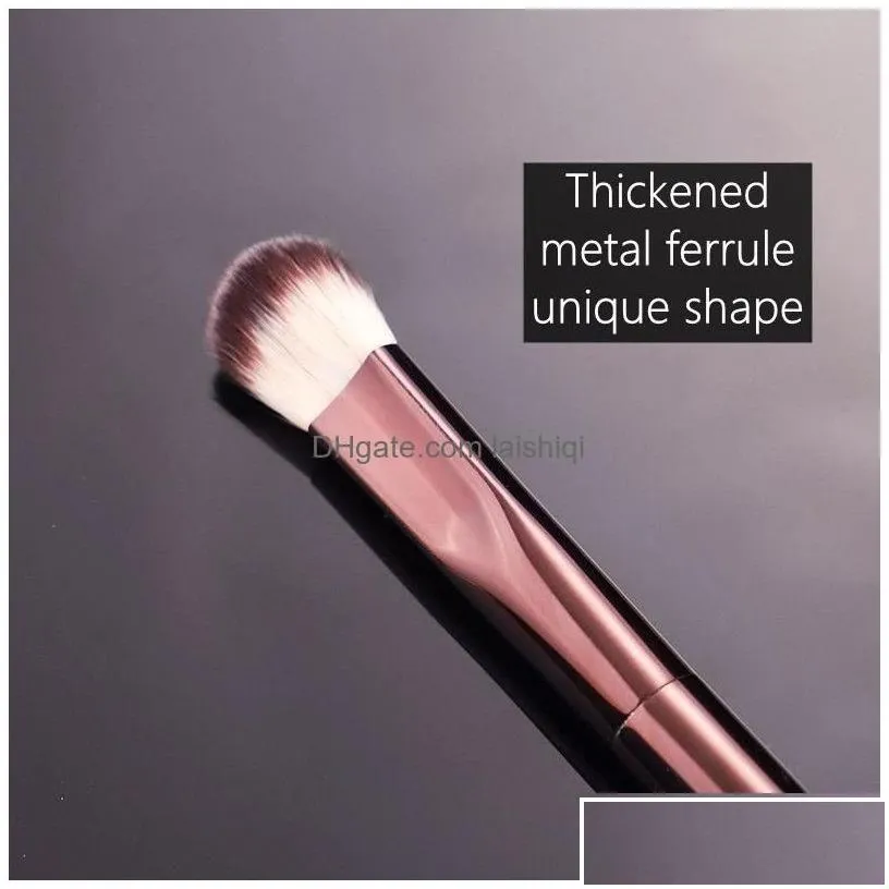 makeup brushes hourglass vanish angled concealer brush seamless finish metal handle soft bristles large conceal shadow blending cont