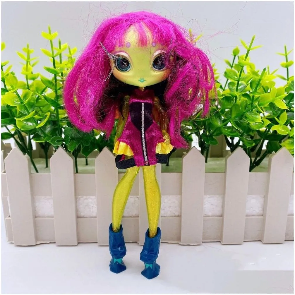 dolls 3pcs una poem monster for girl diy birthday gift 16cm novi star long hair doll toy with clothes 230613